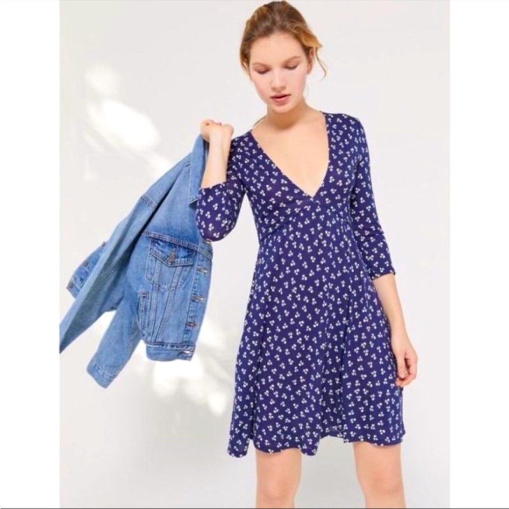 Urban Outfitters Mercer Plunging Mini Dress